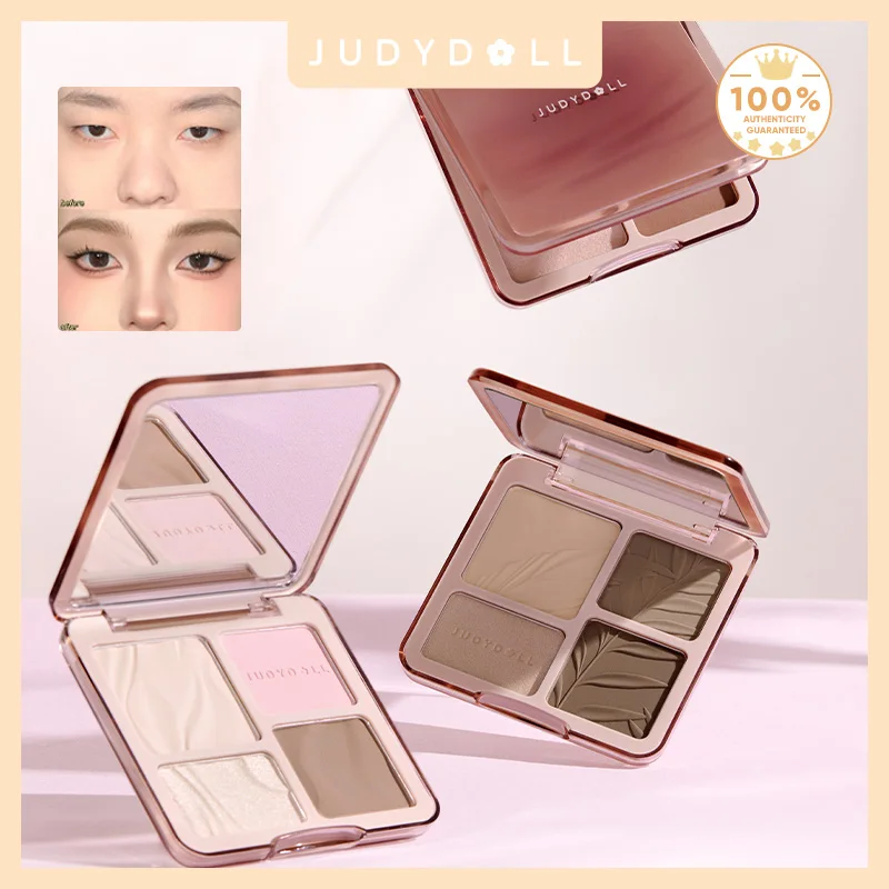 Judydoll 하이라이터 & 컨투어 팔레트, 매트 & 쉬머, 스컬프트 & 디파인, 내추럴 피니시, 코 & 턱라인 컨투어, 초보자