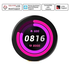 CrowPanel 1.28 인치 원형 IPS LCD 디스플레이 정전식 터치 SPI 스크린, LVGL, PlatformIO, Micro Python용, 240*240 ESP32-C3