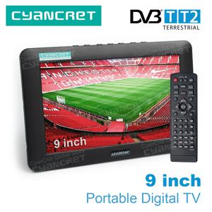 LEADSTAR D9 9 인치 휴대용 TV DVB-T2 tdt DTT 디지털 및 아날로그 미니 소형 자동차 텔레비전 지원 USB TF PVR MP4 H.265 AC3