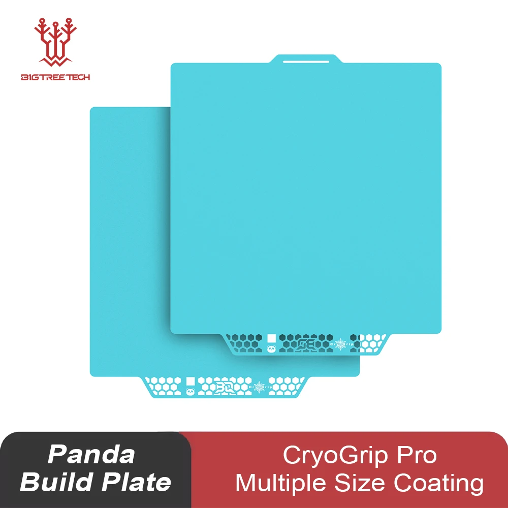 BIQU 팬더 빌드 플레이트 CryoGrip Pro 코팅 BambuLab Voron Kobra Adventurer 5M 3D 프린터 용 막힘 스프링 스틸 양면 없음