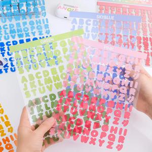 2 스타일 8 개/갑/팩 활기찬 편지 방수 애완 동물 컷 필름 핸드북 스티커 영어 핸드북 재료 그림 크리 에이 티브 스티커