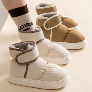 여성용 스노우 부츠, 남성용 새 겨울 아우터 면화, 겨울 플러시 미끄럼 방지 방수 면화 부츠