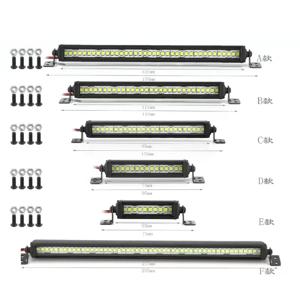 55/75/95/115/135/215mm LED 라이트 바 지붕 램프 조명 Axial SCX10 90046 Traxxas TRX4 슬래시 Rustler 1/8 1/10 RC 자동차 업그레이드