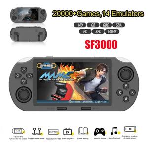 SF3000 레트로 휴대용 비디오 게임 콘솔 클래식 게임 포켓 플레이어 4.5인치 IPS 스크린 3000mAh 휴대용 리눅스 시스템