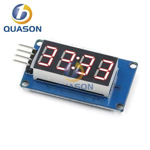 TM1637 Arduino 7 세그먼트 용 4 비트 디지털 LED 디스플레이 모듈 0.36 인치 시계 빨간색 양극 튜브 4 직렬 드라이버 보드 팩