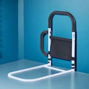 노인 임산부 가구를 위한 침대 레일 미끄럼 방지 손잡이가 있는 깨우기 보조 팔걸이 낙하 방지 가드 및 보관 주머니