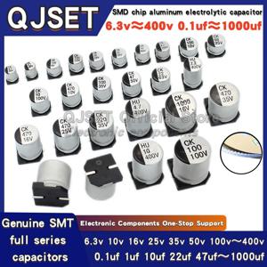 10Pcs SMD 알루미늄 전해 콘덴서 6.3V 10V 16V 25V 35V 50V 100V 400V 2.2UF 4.7UF 10 22 33 47 100 220 330 470 680 1000UF