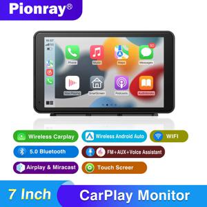 안드로이드오토，카플레이 안드로이드 오토 차량용품 아이디어상품 안드로이드오토 카플레이 차량용품 Pionray 휴대용 CarPlay 7'' 자동차 스테레오, 무선 안드로이드 자동/미러 링크/AUX 연결/FM/GPS가 포함된 스마트 터치스크린