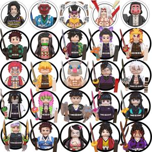 WM6116 WM6137 WM6138 WM6162 WM6163 귀멸의 칼날 블록 미니 액션 피규어 액세서리 할로윈 크리스마스 선물
