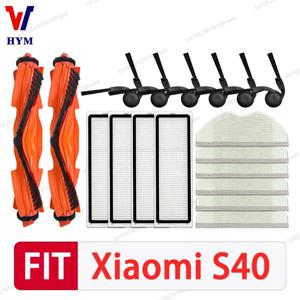 샤오미 S40 / OV81 로봇 청소기 액세서리 메인 사이드 브러시 걸레 천 헤파 필터 먼지 봉투 교체 부품
