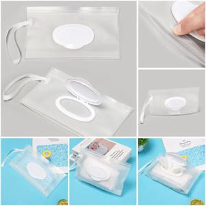 휴대용 클램쉘 박스 클렌징 마스크 케이스 화장품 용기 냅킨 보관 파우치 물티슈 가방