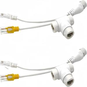 PoE 결합기/멀티플렉서, PoE 분배기 네트워크 케이블링 커넥터 3-웨이 RJ45 감시 카메라 케이블용, PoE 합성 분리기