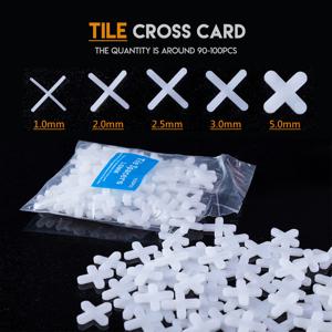 타일링 플라스틱 크로스 레벨 건설 시설 부품 타일 스페이서 1mm, 1.5mm, 2mm, 2.5mm, 3mm, 90-100개
