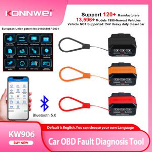 2026 KONNWEI KW906 OBD2 자동차 엔진 시스템 진단 도구 스캐너 블루투스5.0 안드로이드/IOS ELM 327 코드 리더 Pic18F25K80