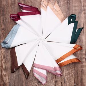 남성 비즈니스 웨딩 정장 포켓 스퀘어 단색 체스트 스퀘어 손수건 연회용 스카프 액세서리 23*23CM 핸키