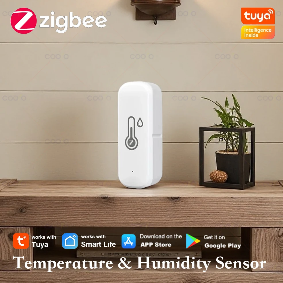 Zigbee 3.0 온도 습도 센서 스마트 홈 실내 습도계 앱 원격 모니터링은 Tuya Smart Life와 함께 작동합니다.