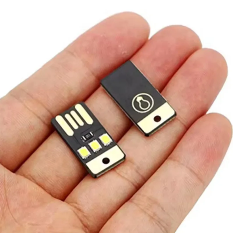 20PCS 초박형 미니 USB LED 램프, 컴퓨터 램프, 보조베터리, 휴대용 고강도 USB 램프, 터치 스위치, 야간 조명