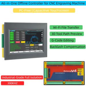 올인원 CNC 오프라인 스테퍼/서보 컨트롤러 - G 코드 - 3/4/5축 - 7인치 정전식 터치스크린 - CNC 라우터 및 선반용