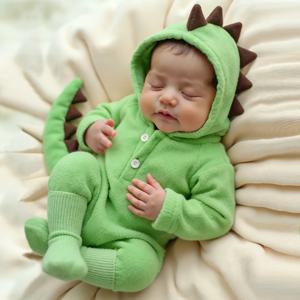 신생아 귀여운 공룡 사진 복장 아기 소녀 소년 점프 슈트 유아 편안한 잠옷 귀여운 동물 의상 사진 소품