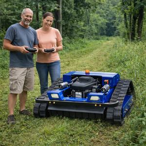 맞춤형 소형 크롤러 상업용 잔디깎이 - 4행정 간단 설계 자동 원격 제어 산업용 잔디 절단기