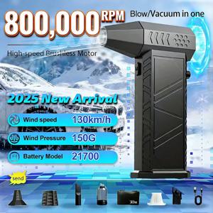 800,000RPM 강력 터보 팬 충전식 에어 블로워 브러시리스 터보 제트 팬 휴대용 전기 먼지 제거기