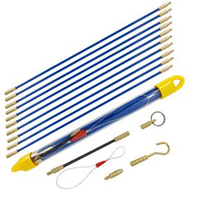 유리 섬유 덕트 로드 전기 케이블 풀러, 유리 섬유 물고기 테이프 덕트 로더 푸시 풀 로드, 4mm * 33cm, 10 개