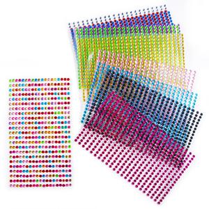 3-6mm 반짝이 다이아몬드 얼굴 보석 아이 섀도우 스티커 자기 접착 얼굴 바디 아트 문신 눈썹 다이아몬드 네일 스티커 장식