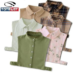 여성 코튼 프린트 분리형 옷깃 가짜 칼라 셔츠 화이트 프릴 False Collar 여성 탈착식 False Blouse Nep Kraagie