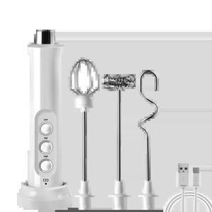 3 In 1 휴대용 충전식 전기 우유 Frother 폼 메이커 핸드 헬드 폼 메이커 고속 음료 믹서 커피 Frothing Wand