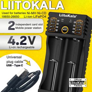 LiitoKala Lii-202 18650 충전기 1.2V/3.7V/3.2V/3.85V 21700 20700 2665014500   16340 NiMH 리튬 이온 배터리 스마트 충전기