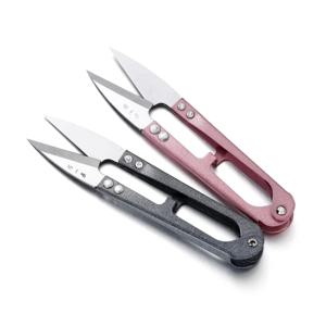 1Pcs 여러 가지 빛깔의 트리밍 바느질 가위 U 모양 가위 DIY 쥬얼리 공예에 대 한 원사 스테인레스 스틸 가위 재단사 도구 만들기