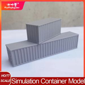 1개 HO 스케일 1:87 40피트 20피트 10피트 해상 운송 컨테이너 40' 화물 상자 모형 철도 레이아웃 3D 도색