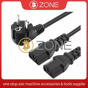 유럽 ​​표준 EU 플러그 APW12 전원 케이블 Bitmain Antminer S19pro S19 L7 S19xp D7 용 1.5m 듀얼 C13 분할 전원 케이블 코드