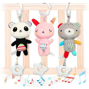 Teethers와 아기 딸랑이 부드러운 플러시 유모차 자동차 좌석 어린이 침대 아기 교수형 장난감 개발 신생아 비비 선물을위한 유아 장난감