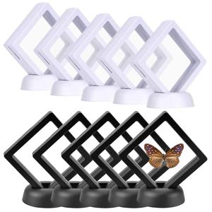 5Pcs 부동 디스플레이 케이스 프레임 링 목걸이 귀걸이 포장 상자 보석 동전 디스플레이 스탠드 홀더