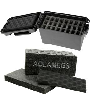 플라스틱 .50Cal 탄약용 24 권총 탄창 홀더 폼은 강철 50 구경 탄약 상자(M2A1)를 삽입할 수 있으며 건 클립 파우치를 대체합니다.