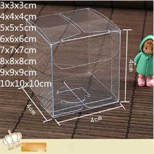 10pcs 도매 NewClear PVC 상자 포장 결혼식/크리스마스 호의 초콜릿 캔디 애플 선물 이벤트 투명 상자/케이스