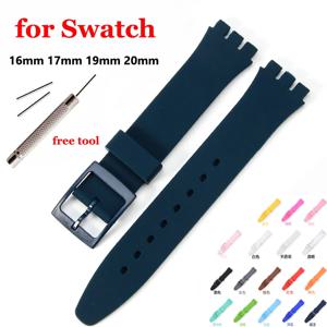견본 용 고무 스트랩 다채로운 스포츠 밴드 교체 손목 팔찌 16mm 17mm 19mm 20mm 실리콘 WatchAccessories
