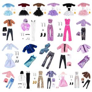 새로운 인형 옷 의상 패션 플러시 파티 스커트 복장 드레스 코트 30cm 인형 액세서리 어린이를위한 선물 장난감 호환 가능