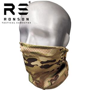 Ronson 남성용 위장 선마스크 풀페이스 실크 스카프, 사막 방풍 헤드기어 턱받이, 얇은 얼굴 스카프, 여름 라이딩