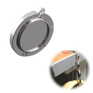 휴대용 접이식 가방 걸이 핸드백 훅 홀더 테이블 훅 크리스탈 합금 가방 홀더 원형 가방 액세서리