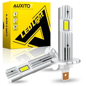 AUXITO 2Pcs 12000LM H1 LED 헤드 라이트 전구 H1 LED Canbus 자동차 헤드 안개등 팬리스 무선 미니 크기 자동 램프 12V 6500K 화이트