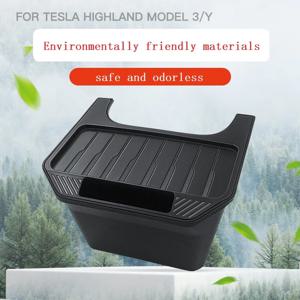 테슬라 모델 3/y에 적합한 뒷좌석 중앙 수납함 우산 수납함 차량 쓰레기통 내부 액세서리