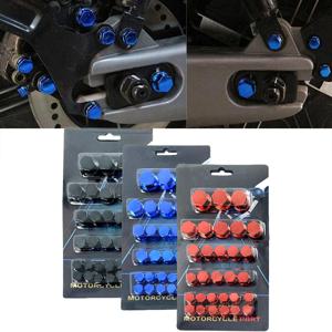 30pcs 1.4/1.2/1/0.8CM 오토바이 수정 스크류 캡 장식 모터 스쿠터 전기 자동차 컬러 너트 커버 액세서리
