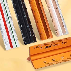 30cm 삼각형 눈금자 1:20-1:500 금속 플라스틱 직선 눈금자 미터법 건축가 엔지니어 정확한 도면 측정 도구