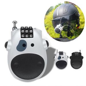 새로운 자전거 오토바이 스틸 와이어 로프 암소 잠금 개폐식 헬멧 잠금 패션 내구성 조합 잠금 와이어 잠금 자전거 액세서리