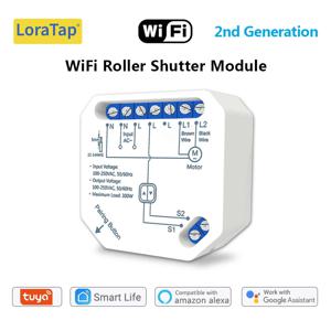 Tuya 스마트 라이프 WiFi 커튼 스위치 연결된 롤러 셔터 제어 블라인드 모터 Google 홈 Alexa 전기 창 LoraTap
