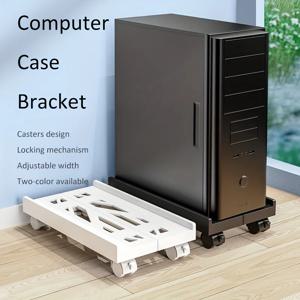 조절 가능한 모바일 CPU 스탠드, 통풍이 잘되는 컴퓨터 타워 스탠드, 4개의 바퀴가 달린 PC 타워 스탠드, 대부분의 PC에 적합, 책상 밑 홀더