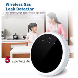 투야 와이파이 가스 감지기 가정용 LPG 천연가스 누출 경보 LED 디스플레이 누출 센서 스마트 라이프 앱 제어 (가정용 주방)