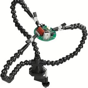 납땜 스테이션 보조 손, 유연한 암 및 세 번째 손 납땜 도구 (전자 수리, 모형 항공기용)